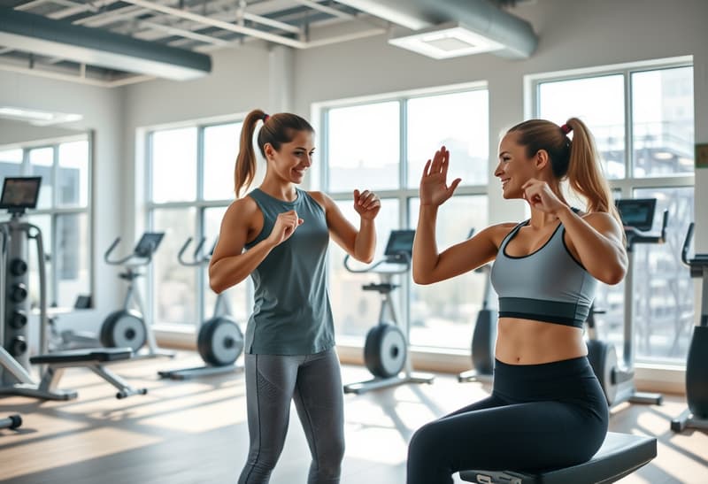 FitForward Studio training session with professional trainer and client