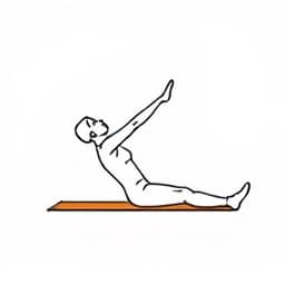 Pilates core exercise illustration