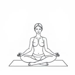 Restorative yoga relaxation pose illustration